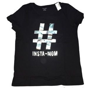 INSTA-MOM T-shirt! Large Black T-shirt 100% Cotton